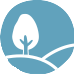 An icon for Parks & Open Space showing a tree on a hillside